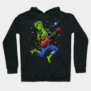 Space Alien Playing Guitar Hoodie